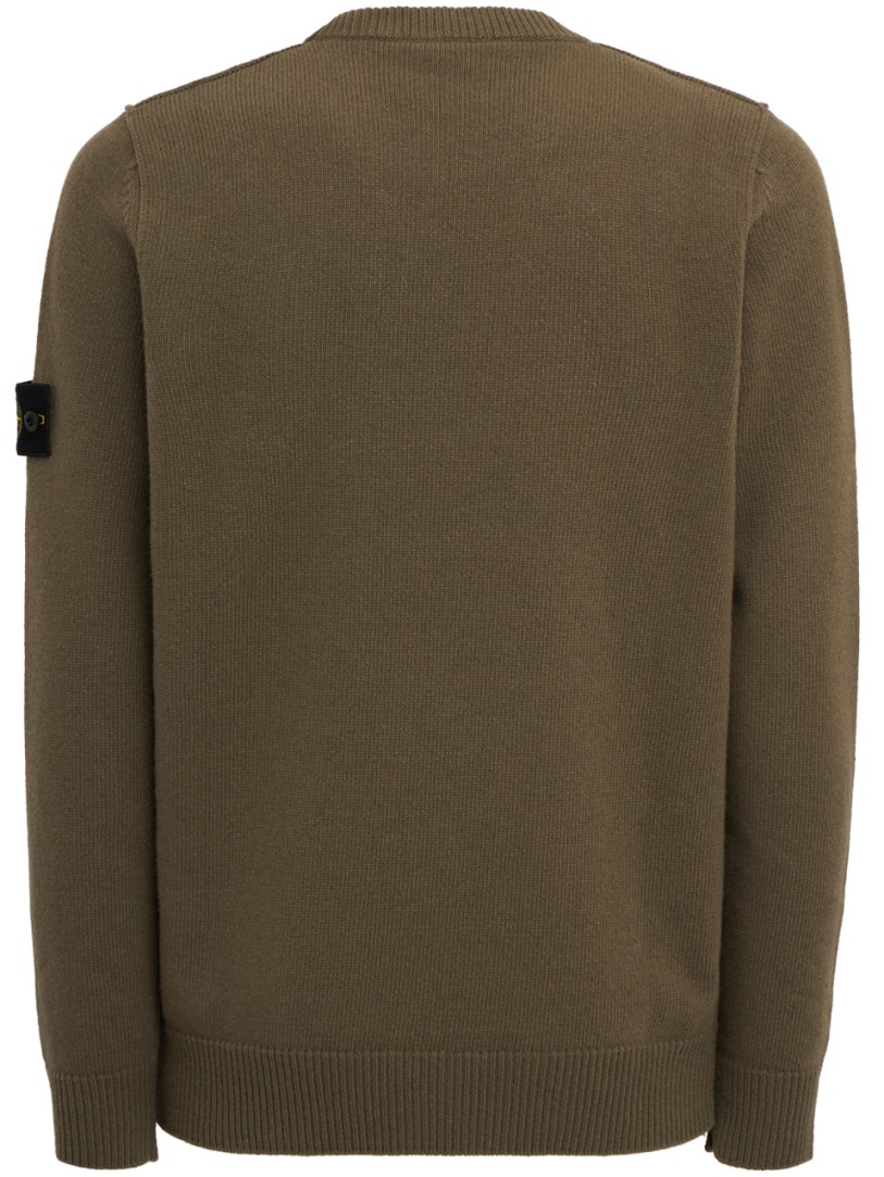 Stone Island: Logo cotton crewneck sweater