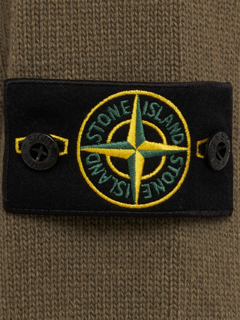 Stone Island: Logo cotton crewneck sweater