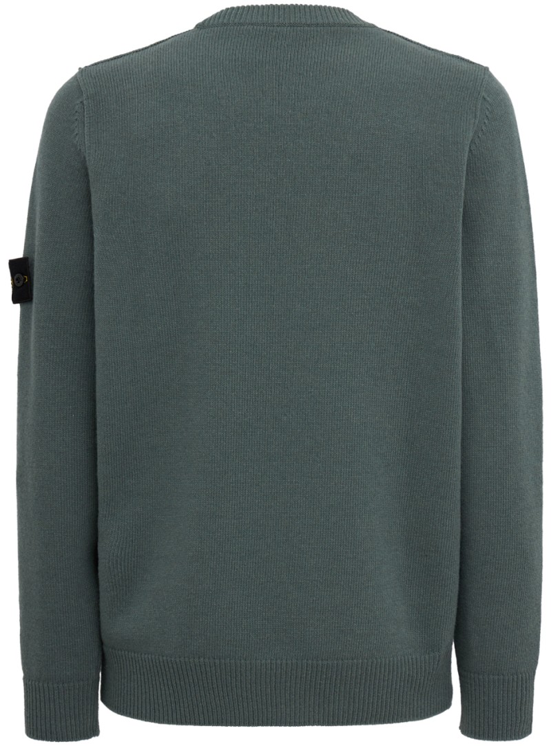 Stone Island: Logo cotton crewneck sweater