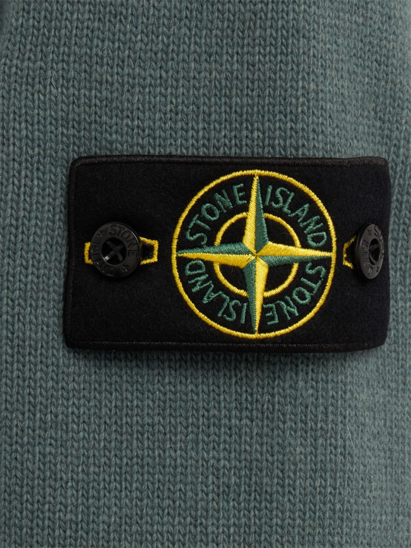 Stone Island: Logo cotton crewneck sweater