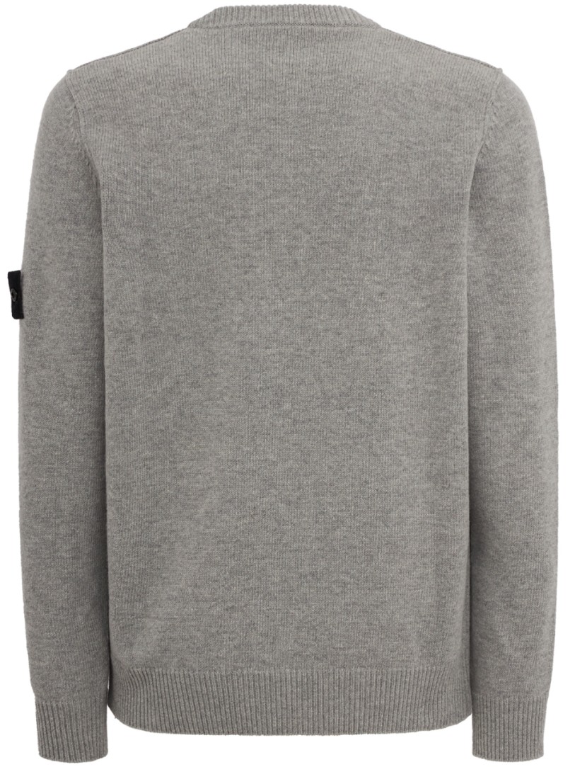 Stone Island: Logo cotton crewneck sweater