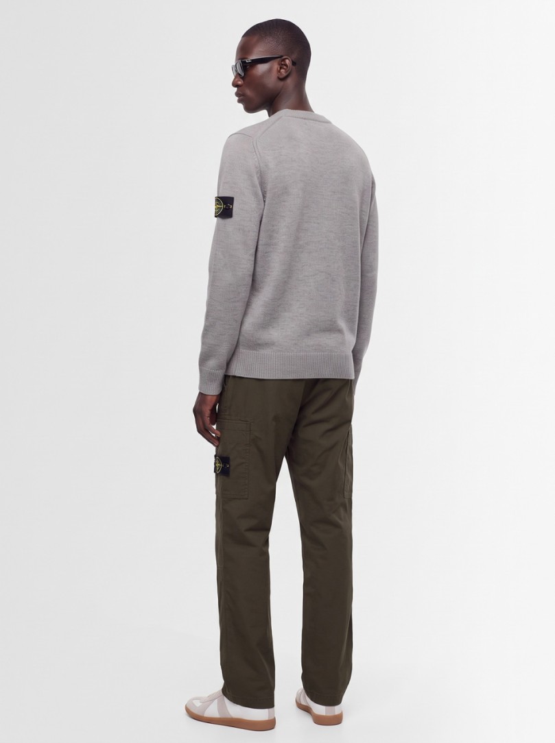 Stone Island: Logo cotton crewneck sweater