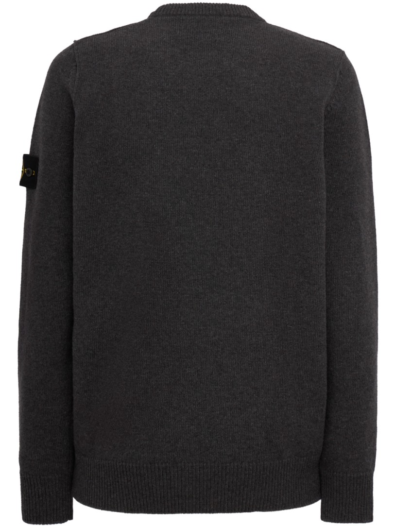 Stone Island: Logo cotton crewneck sweater