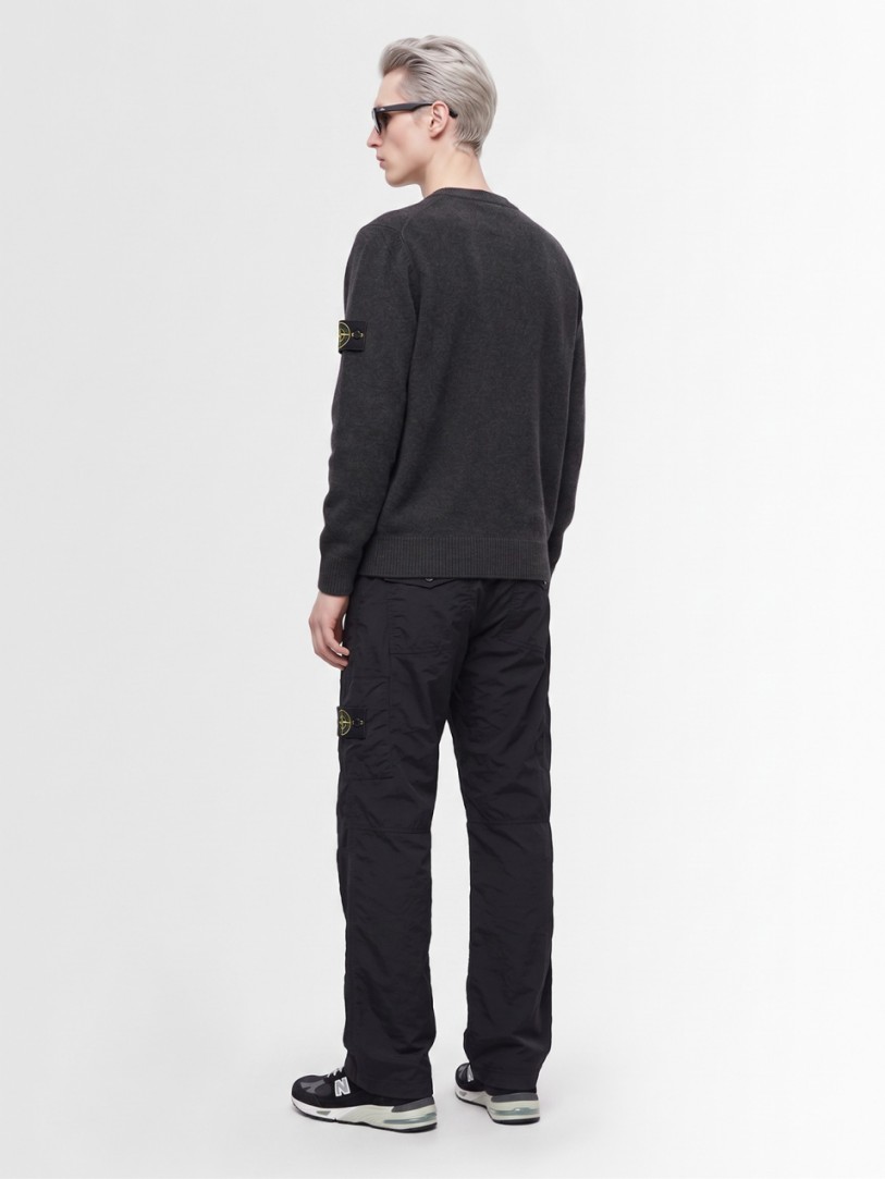 Stone Island: Logo cotton crewneck sweater