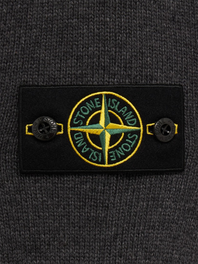Stone Island: Logo cotton crewneck sweater
