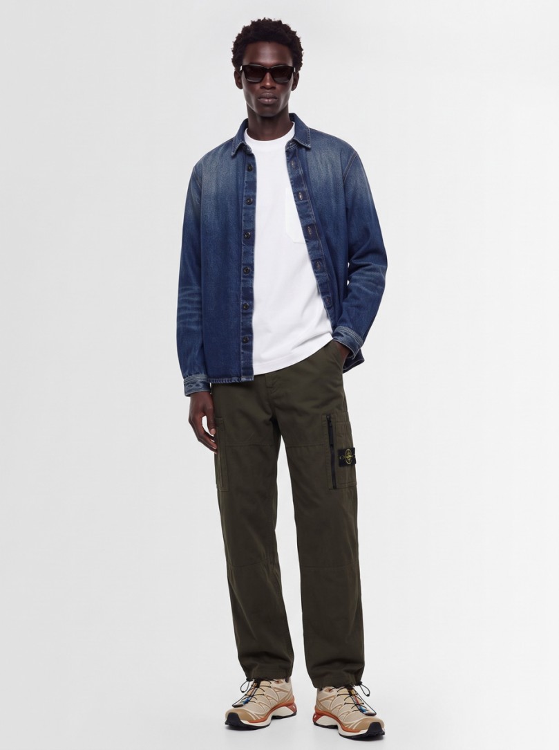 Stone Island: Logo Cotton Regular Pants