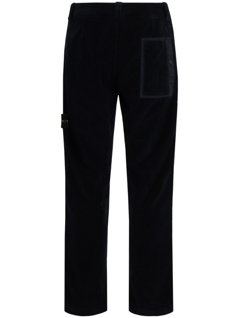 Stone Island: Pantalons slim en coton avec logo