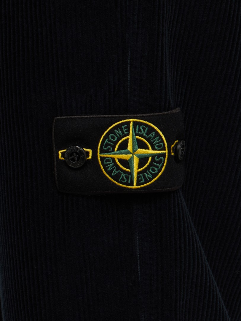 Stone Island: Pantalons slim en coton avec logo
