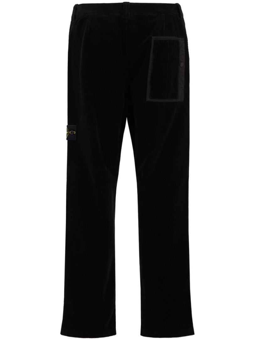 Stone Island: Pantalons slim en coton avec logo