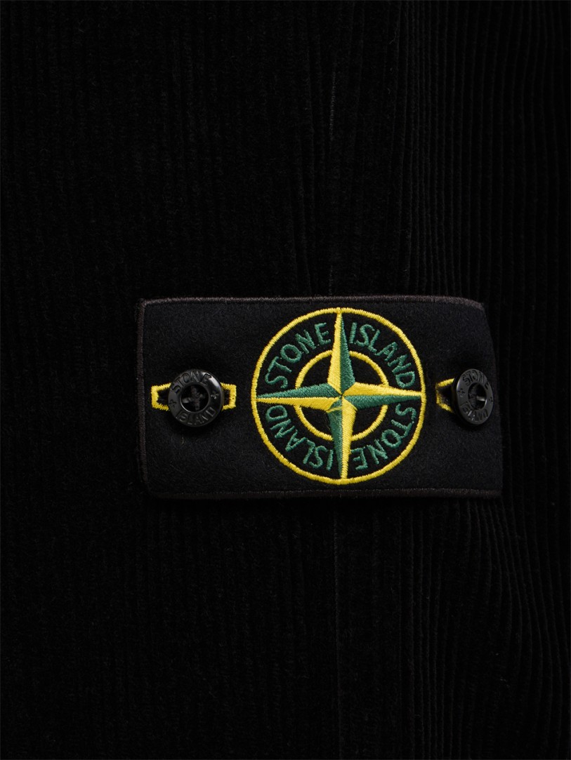 Stone Island: Pantalons slim en coton avec logo