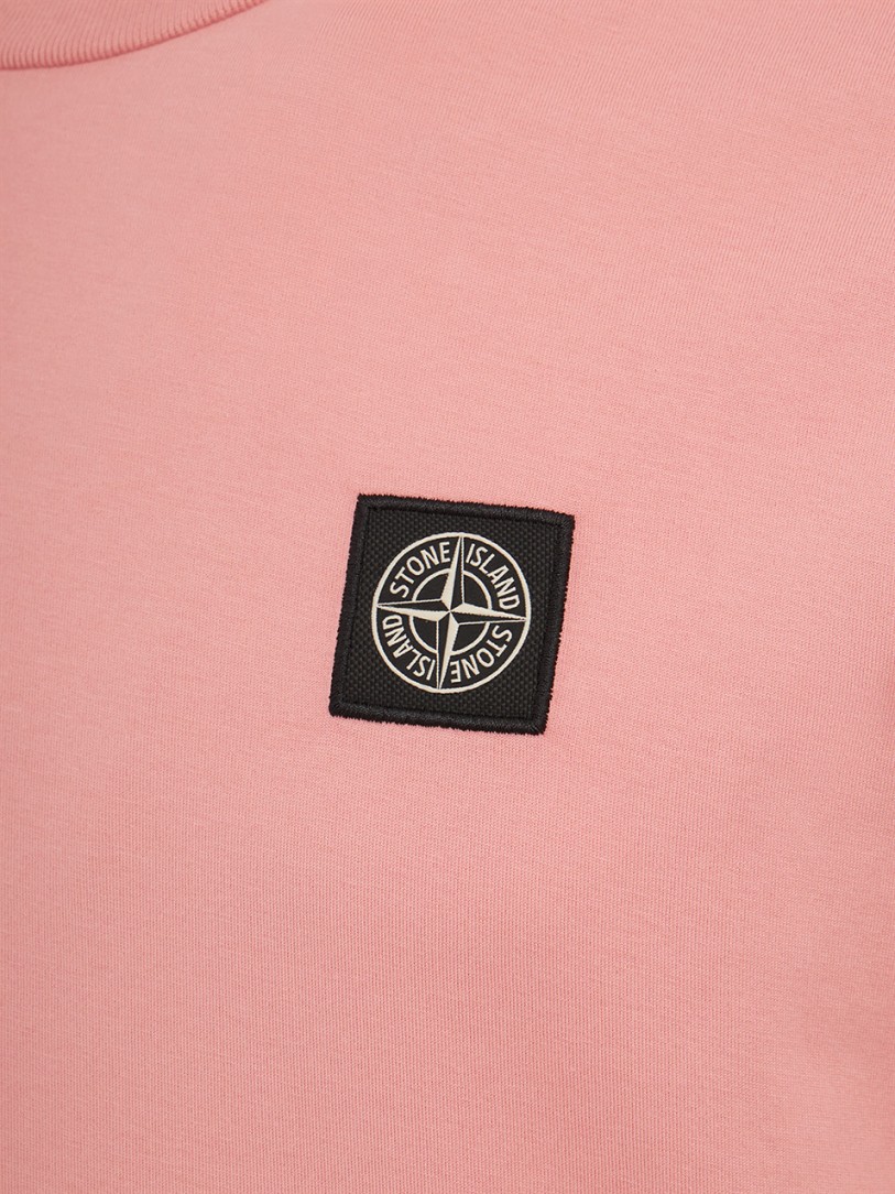 Stone Island: Logo patch cotton t-shirt
