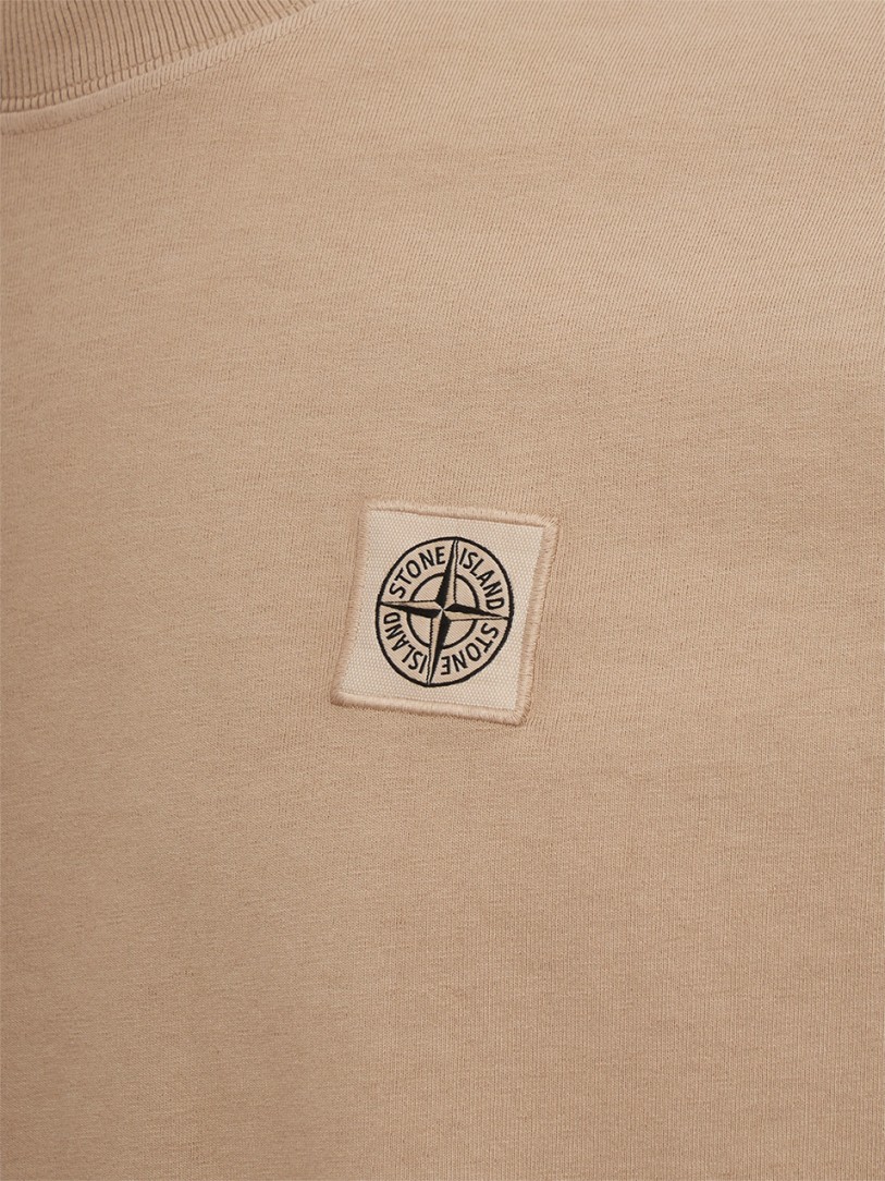 Stone Island: Logo patch cotton t-shirt