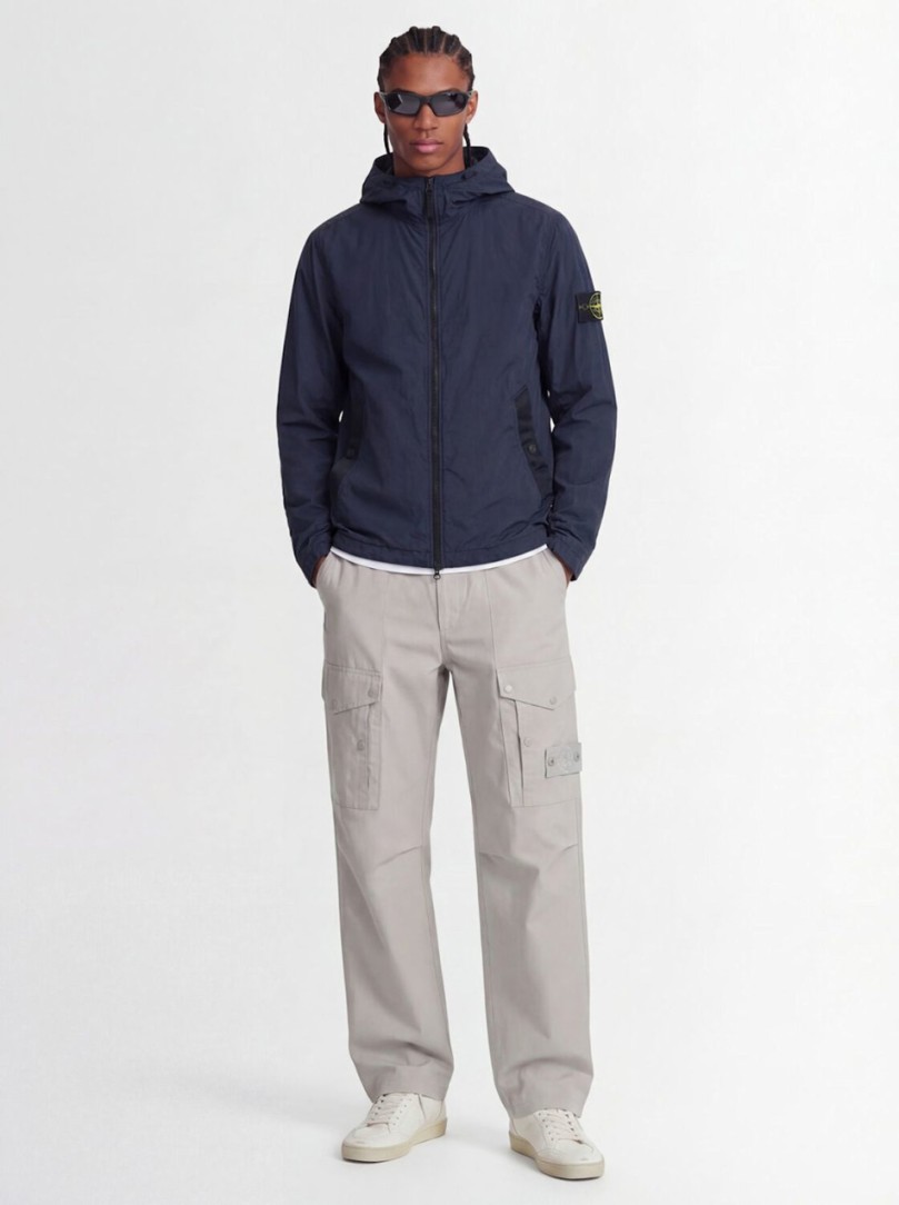 Stone Island - Hooded jacket mit zentralem Verschluss