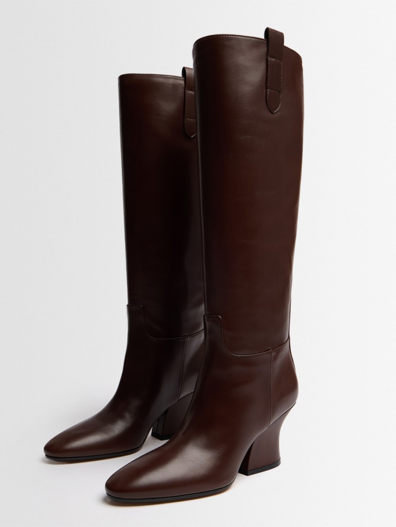 Jil Sander: Lune heeled leather high boots