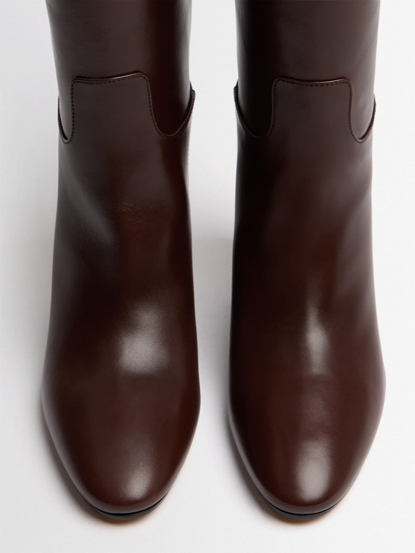 Jil Sander: Lune heeled leather high boots