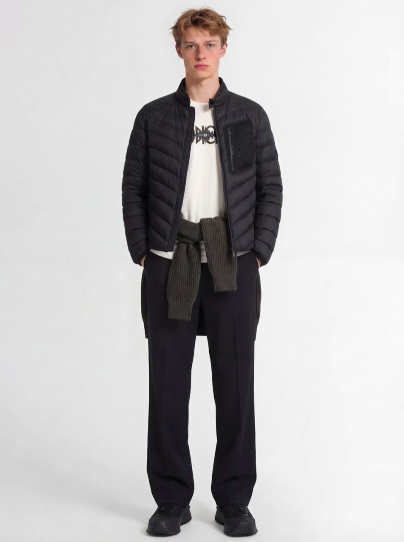 Moncler - Kurze Daunenjacke mit Reißverschluss und Tasche