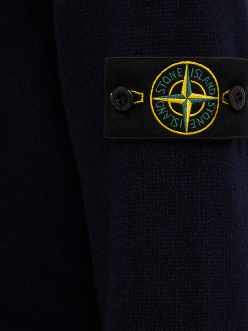 Stone Island: Cotton Crewneck Sweater With Raised Seams