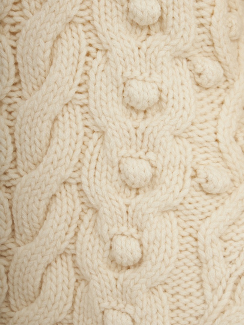 Stella McCartney: Bobble cable knit wool peplum jumper