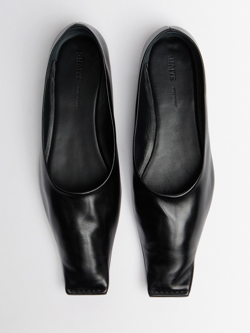 Khaite: Marlene leather ballerina flats