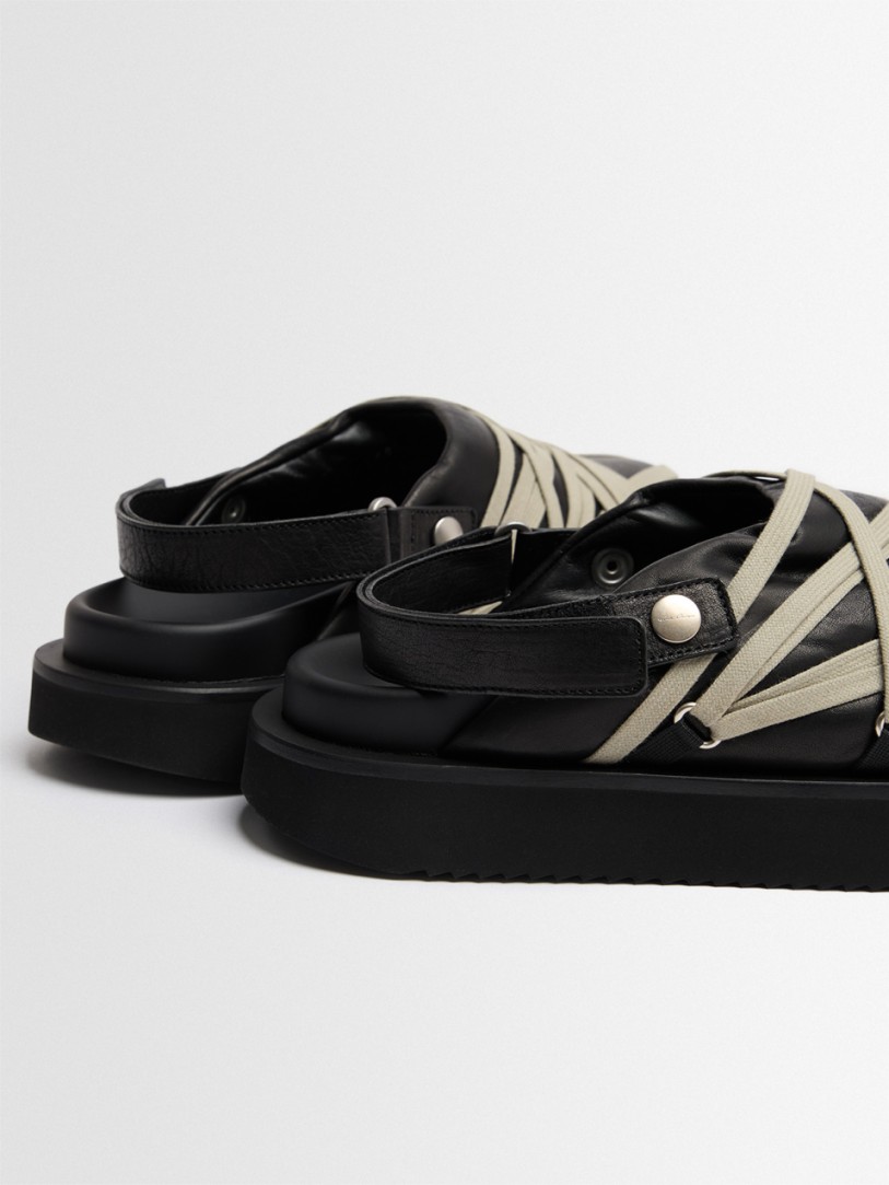 Rick Owens: Padded Megalace platform leather mules