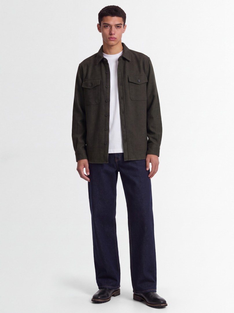CRUNA: Overshirt with buttoned chest patch pock