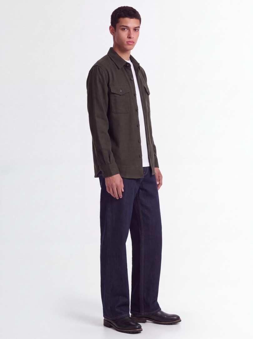 CRUNA: Overshirt with buttoned chest patch pock
