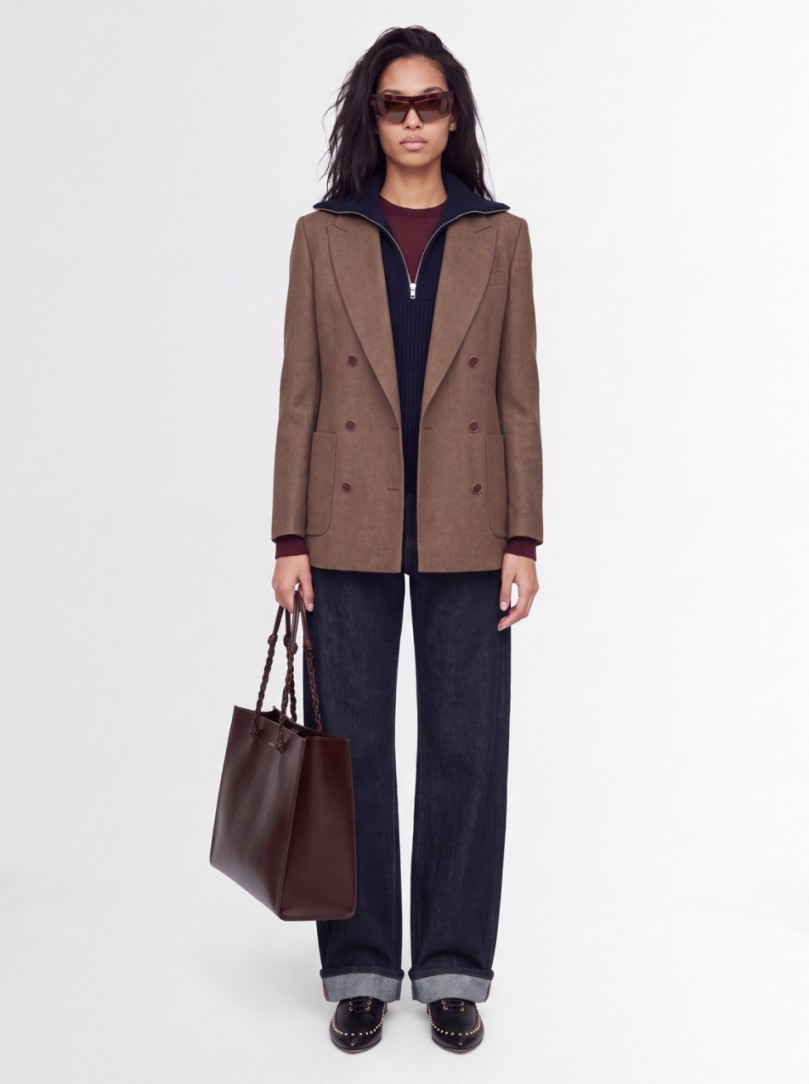 CRUNA - Blazer de doble botonadura oversized