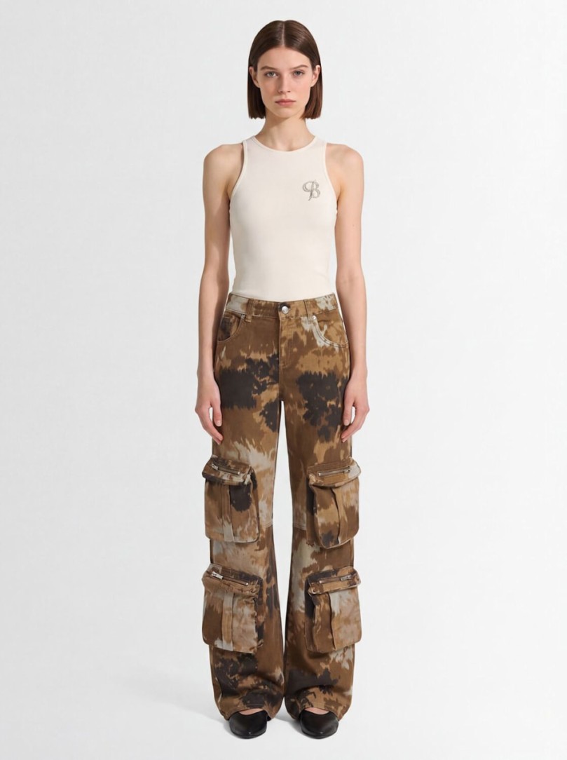 Blumarine - Camouflage cargo pants