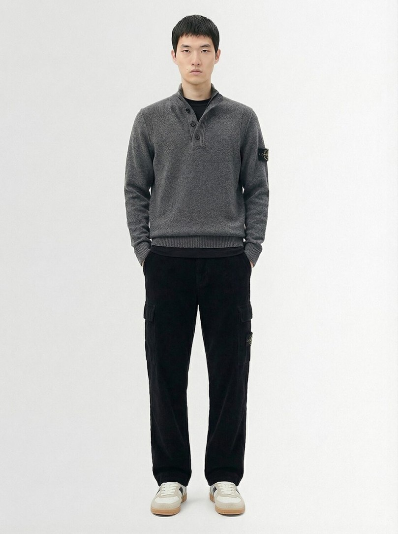Stone Island: Straight trousers with applied pocket