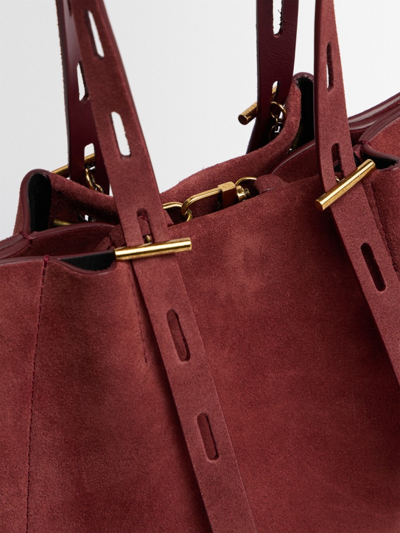 Minobossi: Bolso de hombro de ante Paulina