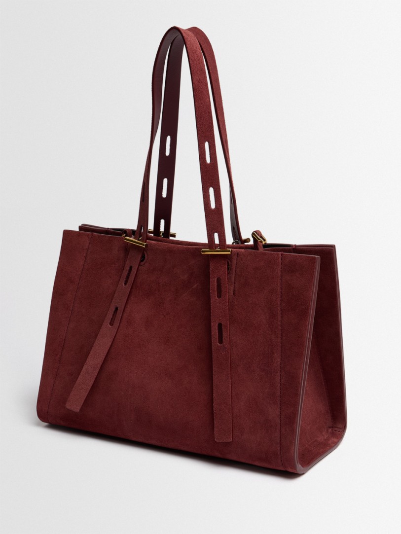 Minobossi: Bolso de hombro de ante Paulina