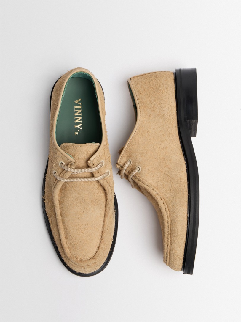 VINNY'S: Percee Vale suede lace-up shoes