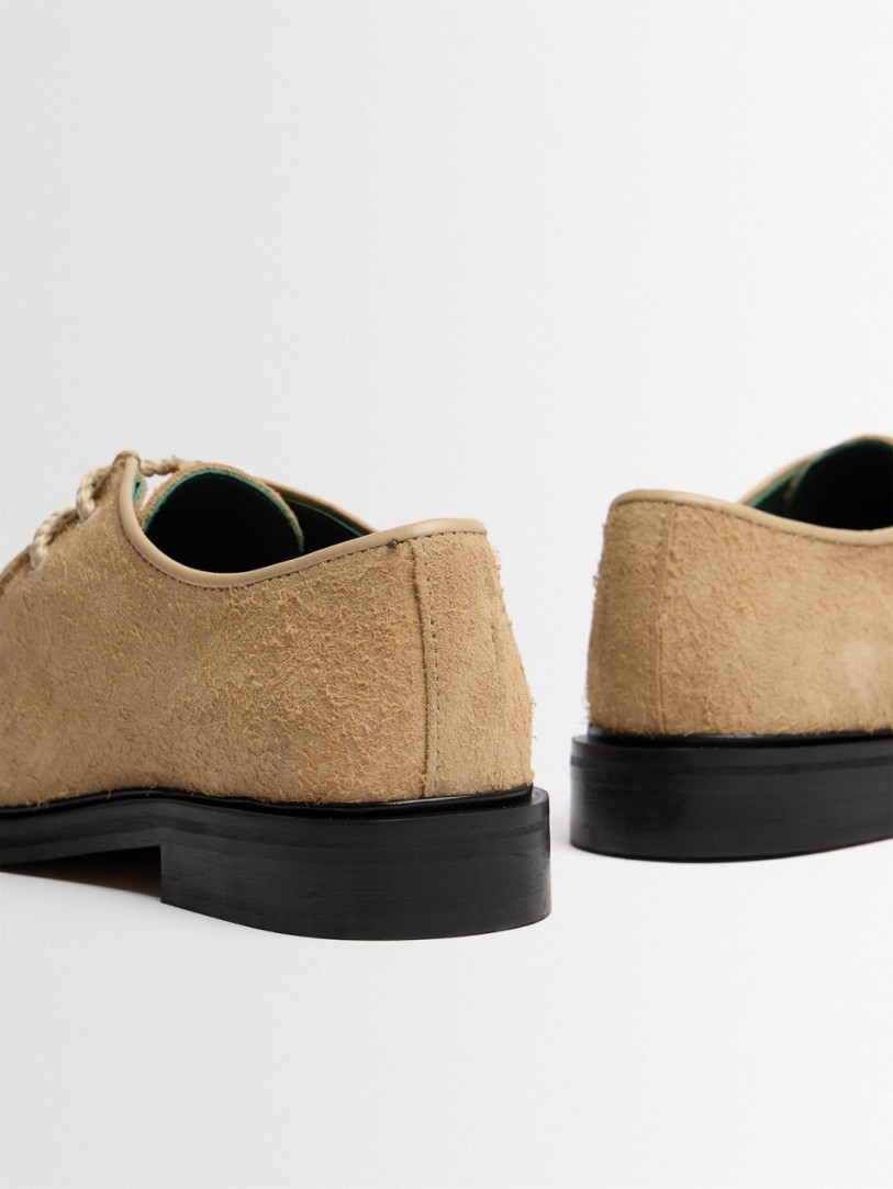 VINNY'S: Percee Vale suede lace-up shoes