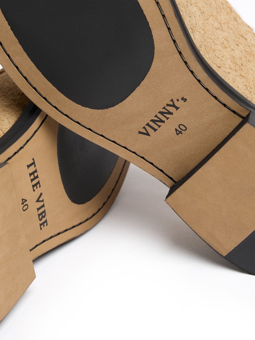 VINNY'S: Percee Vale suede lace-up shoes