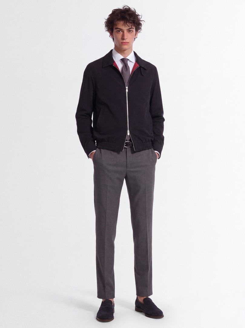 CRUNA: Regular fit flat front pants