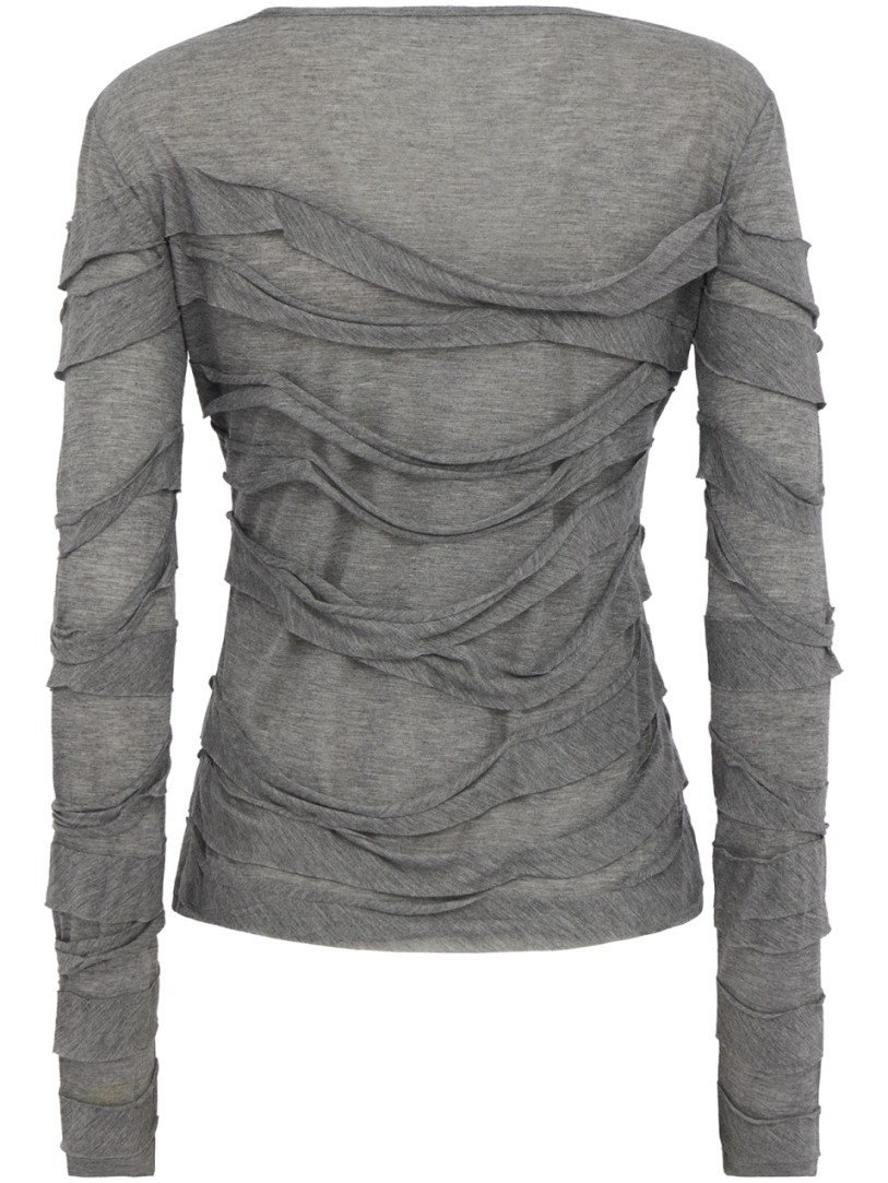 7 For All Mankind: T-shirt à manches longues en satin