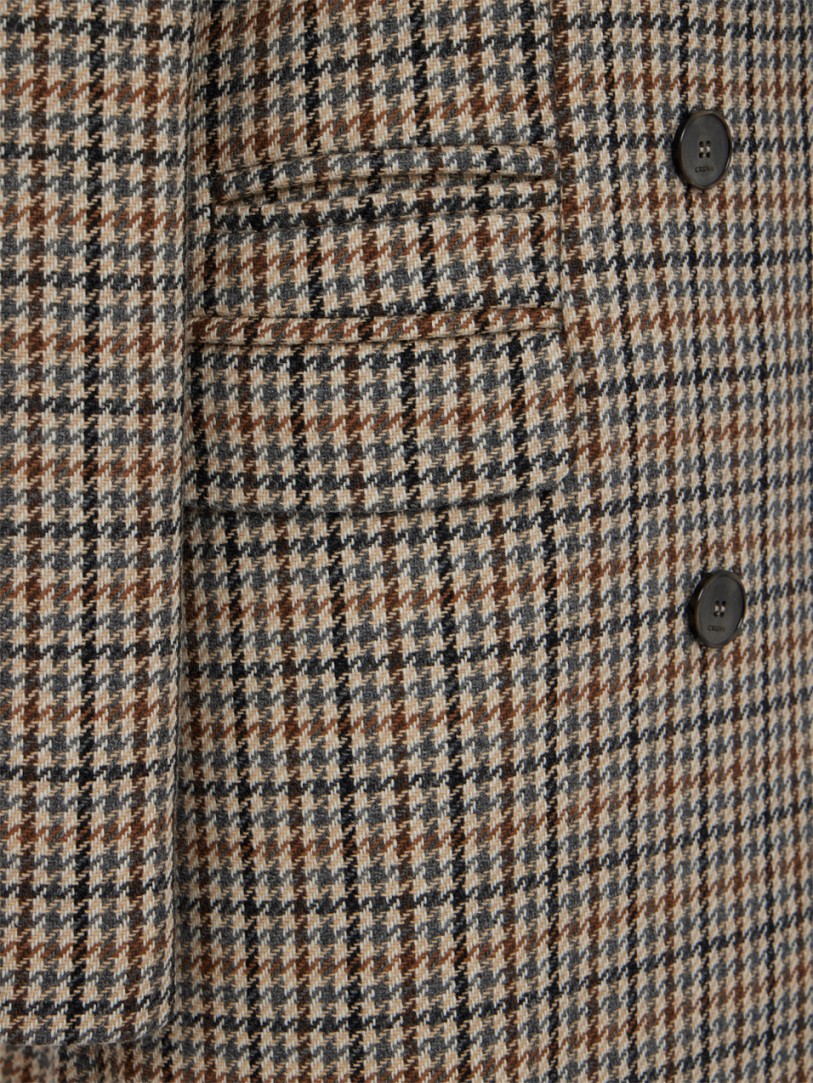 CRUNA: Slim Fit Double-Breasted Long Coat