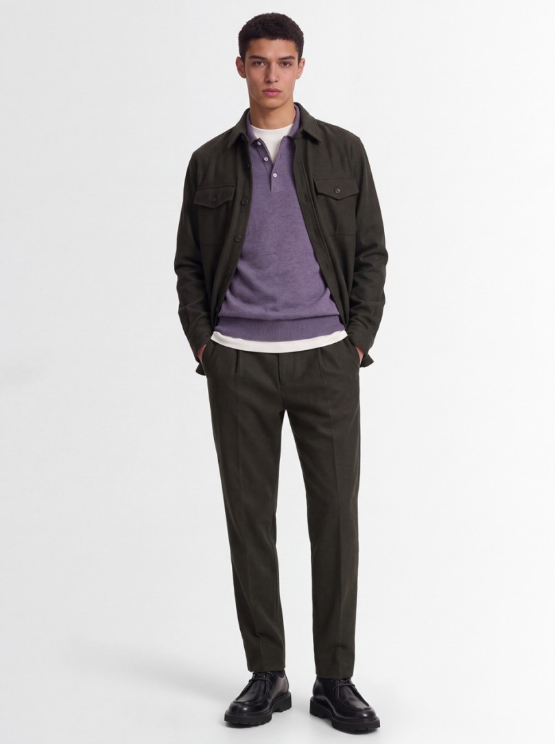 CRUNA: Slim fit tapered with single pleat at the front