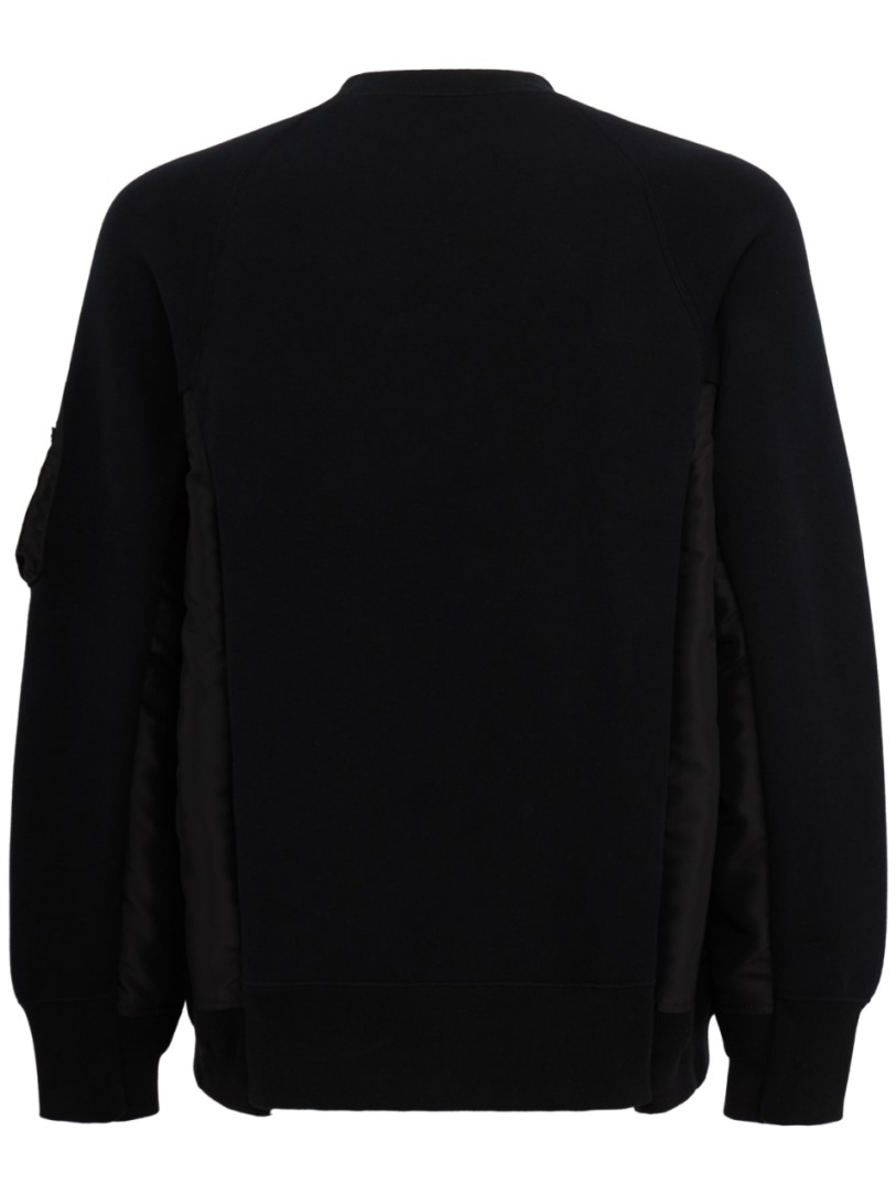 Sacai - Sponge Sweat x Nylon Twill Pullover