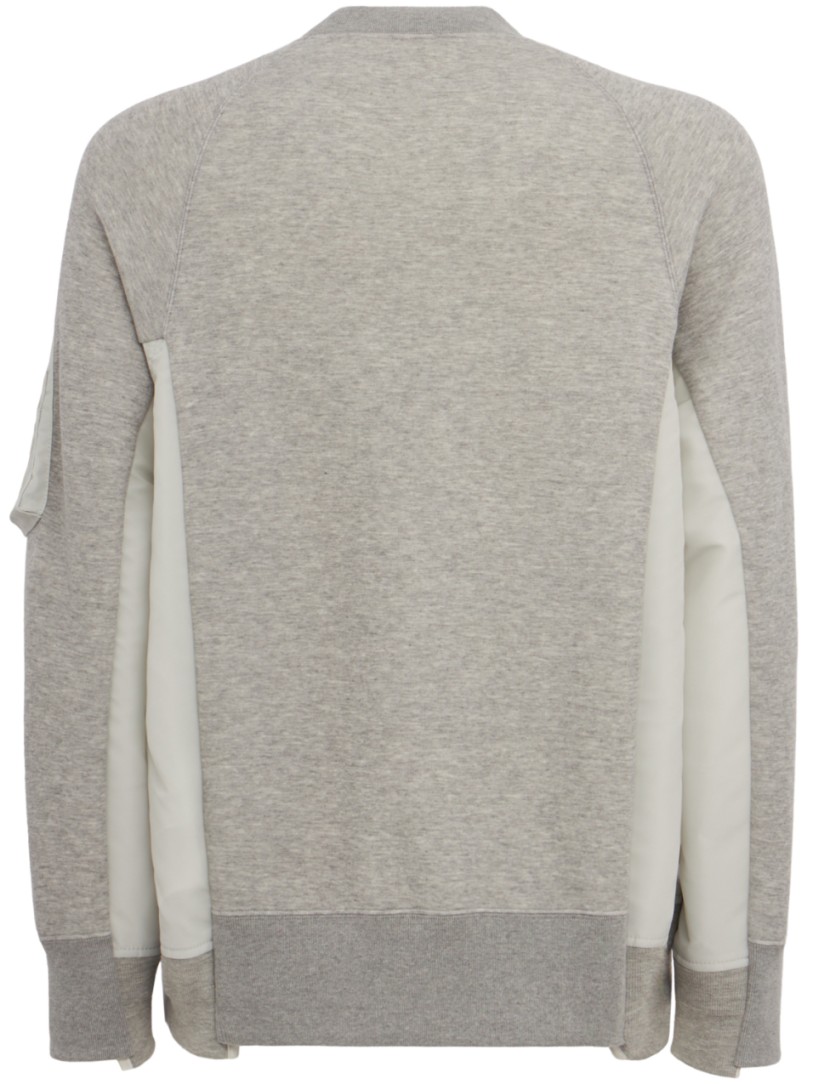 Sacai - Sponge Sweat x Nylon Twill Pullover
