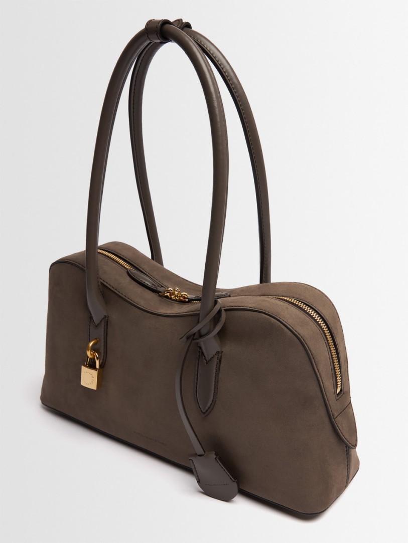 Stella McCartney: Stella Ryder Medium alter suede bag