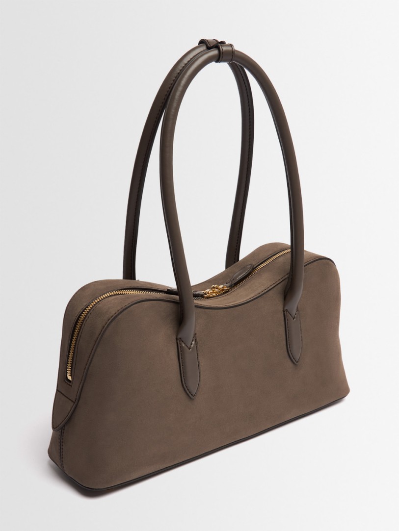 Stella McCartney: Stella Ryder Medium alter suede bag