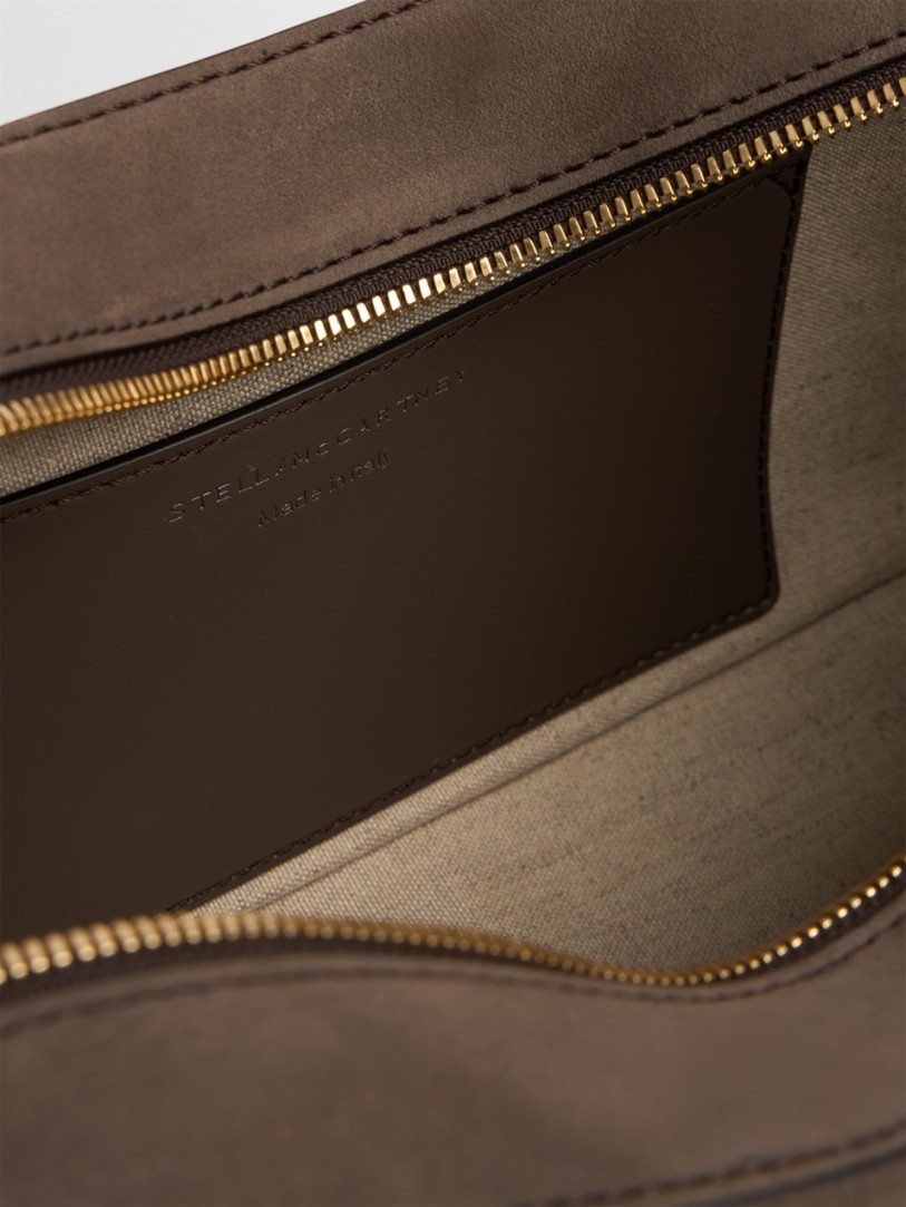 Stella McCartney: Stella Ryder Medium alter suede bag