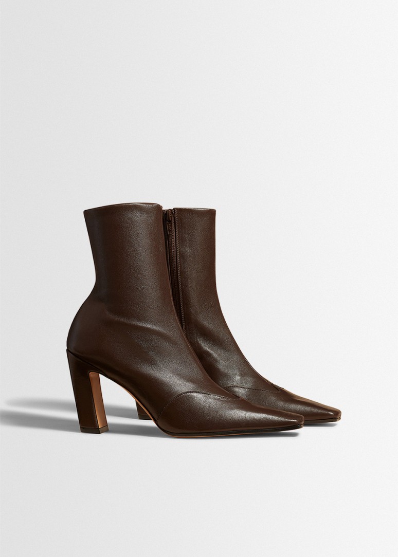 Khaite: Nevada stretch leather ankle boots