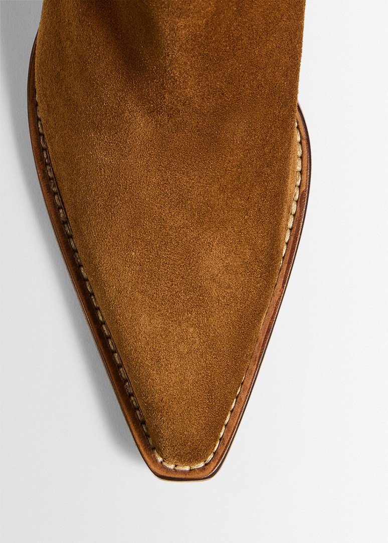 Khaite: Clive suede calf leather tall boots