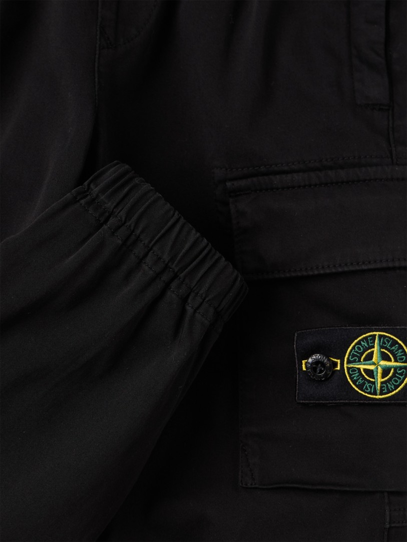 Stone Island Junior: Stretch Cotton Twill Cargo Pants
