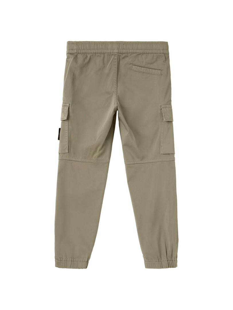 Stone Island Junior: Pantalones cargo de algodón elástico en sarga