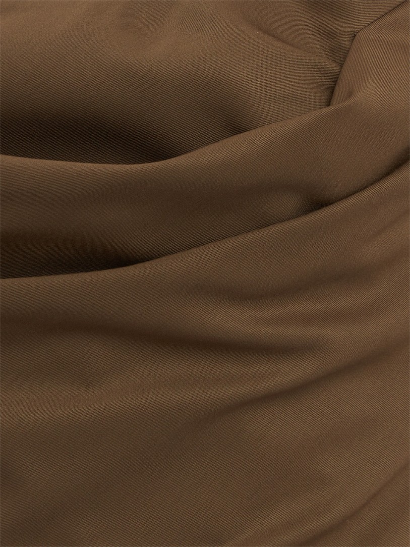 Giuseppe Di Morabito: Cropped Wool Top With Draped Front