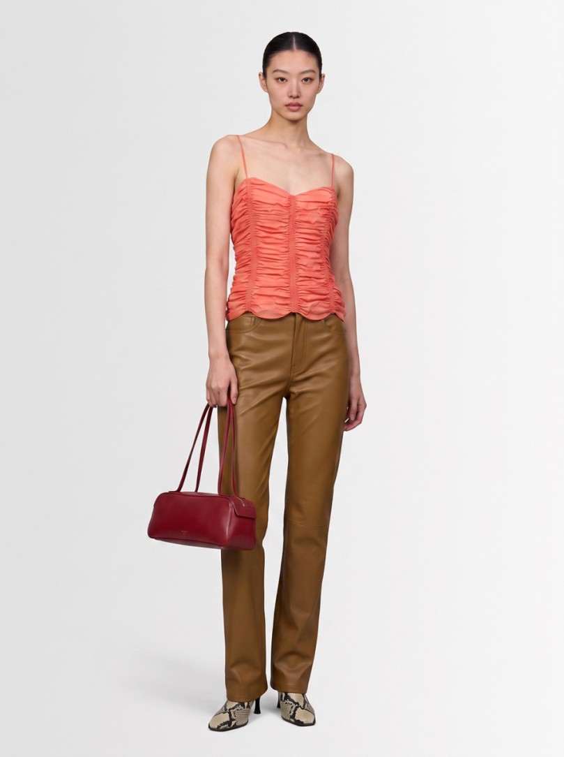 Khaite - Inara ruched silk and lyocell top