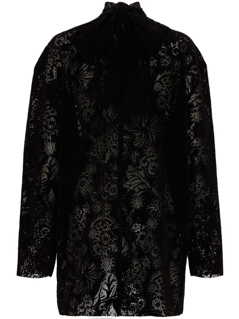 MSGM: Samtene Flock-Spitzen-Minikleid